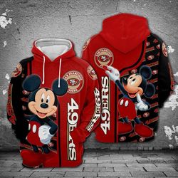 san francisco 49ers -mickey mouse limited hoodie s590