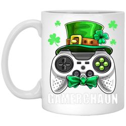 video game leprechaun costume st. patrick&8217s day kids gift white mug