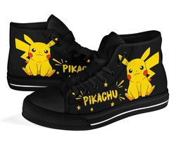 pikachu sneakers pokemon high top shoes fan gift high top shoes va95