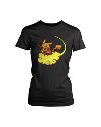 pikachu pokemon dragon ball z women&8217s t-shirt