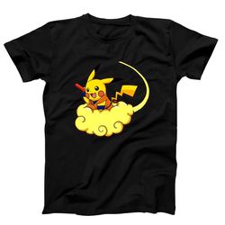 pikachu pokemon dragon ball z men&8217s t-shirt