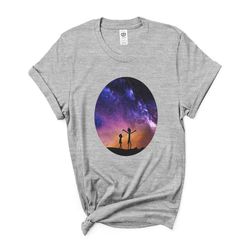 rick and morty galaxy stars women t-shirt tee