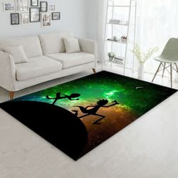 rick and morty galaxy area rug living room rug home decor floor decor n98