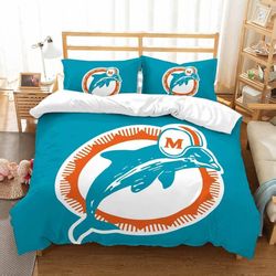 3d customize miami dolphins et bedroomet bed 3d customize bedding set duvet cover set bedroom set bedlinen