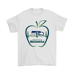 apple heartbeat teacher symbol seattle seahawks shirts