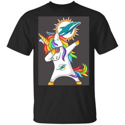 awesome dabbing hip hop unicorn dab miami dolphins shirt