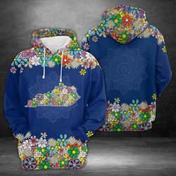 awesome kentucky flower h25501 &8211 all over print unisex hoodie