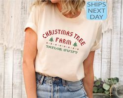 christmas tree farm shirt, ugly merry christmas shirt, taylor family shirt, gift ts fan the eras tour shirt