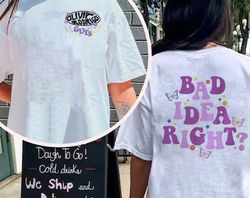 bad idea right shirt, guts world tour 2024 shirt, olivia rodrigo shirt, sour tour shirt, tour 2024 shirt