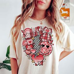 retro valentines shirt, valentine hearts shirt, checkered hearts shirt, valentines day shirt