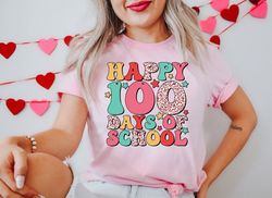 happy 100 days of school shirt, 100 days celebration shirt, school 100 days shirt, teacher 100 days of school outfit