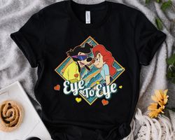 retro 90s disney couples a goofy movie powerline roxanne eye to eye shirt, wdw unisex t-shirt family birthday gift