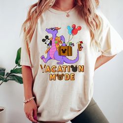 disney epcot funny figment & mickey mouse vacation mode shirt, magic kingdom wdw unisex t-shirt family birthday gift