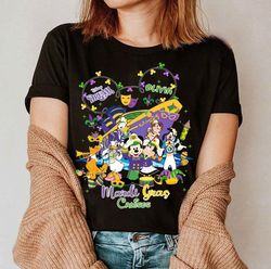 personalized mickey and friends mardi gras cruise shirt, disney mardi gras 2024 shirt, disney cruise matching group