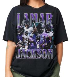 vintage 90s lamar jackson shirt, football gift for fan, american football shirt, classic 90s graphic tee, game day shirt
