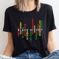 black history month shirt, black lives matter, black history names shirt, blm, civil rights shirt, human rights shirt