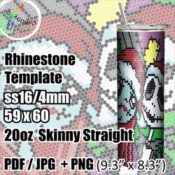 Rhinestone Tumbler Pattern /nightmare Before Christmas Bling Tumbler Template / Tumbler Wrap 9.3 X 8.3 Inc / undefined undefined - 227