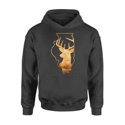 illinois deer hunting &8211 perfect hunting gift &8211 hunting season &8211 deer hunter hoodie &8211 nqs119