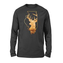 illinois deer hunting &8211 perfect hunting gift &8211 hunting season &8211 deer hunter long sleeve &8211 nqs119