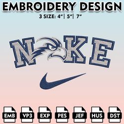 machine embroidery files, nike north florida ospreys embroidery designs, ncaa embroidery files, digital download
