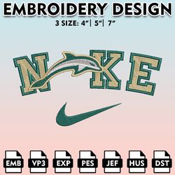 jacksonville dolphins machine embroidery files, nikedolphins embroidery designs, ncaa embroidery files, digital download