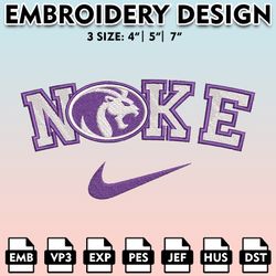 nike north alabama lions machine embroidery files, embroidery designs, ncaa embroidery files, digital download