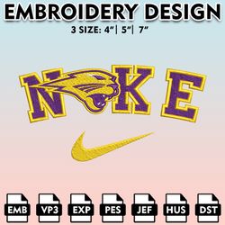 nike northern iowa panthers machine embroidery files, embroidery designs, ncaa embroidery files, digital download