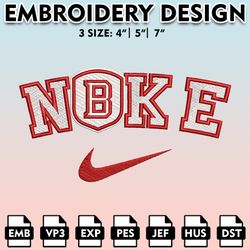 nike bradley braves machine embroidery files, embroidery designs, ncaa embroidery files, digital download
