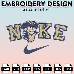 nike george washington colonials machine embroidery files, embroidery designs, ncaa embroidery files, digital download