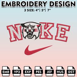 nike davidson wildcats machine embroidery files, embroidery designs, ncaa embroidery files, digital download