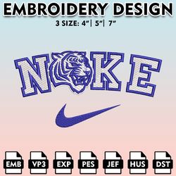 nike tennessee state tigers eagles machine embroidery files, embroidery designs, ncaa embroidery files, digital download