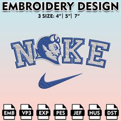 nike central connecticut blue devils machine embroidery files, embroidery designs, ncaa embroidery files, digital