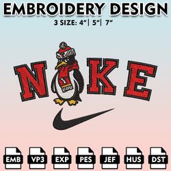 nike youngstown state penguins machine embroidery files, embroidery designs, ncaa embroidery files, digital download