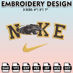 nike milwaukee panthers machine embroidery files, embroidery designs, ncaa embroidery files, digital download