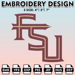 florida state seminoles machine embroidery files, embroidery designs, ncaa embroidery files, digital download