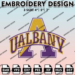 ualbany great danes machine embroidery files, embroidery designs, ncaa embroidery files, digital download.