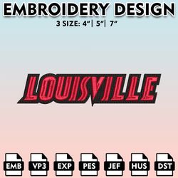 louisville cardinals machine embroidery files, embroidery designs, ncaa embroidery files, digital download.