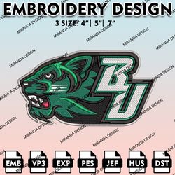 binghamton bearcats embroidery files, embroidery designs, ncaa embroidery files, digital download