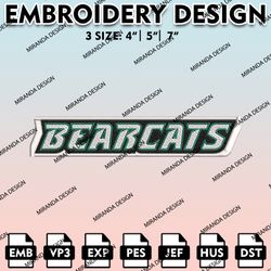 binghamton bearcats embroidery files, embroidery designs, ncaa embroidery files, digital download.