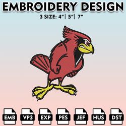 illinois state redbirds embroidery files, embroidery designs, ncaa embroidery files, digital download
