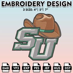 stetson hatters embroidery files, embroidery designs, ncaa embroidery files, digital download....