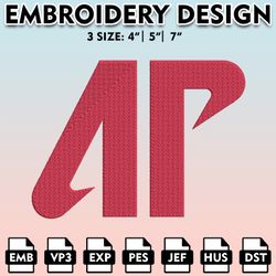 austin peay governors embroidery files, embroidery designs, ncaa embroidery files, digital download