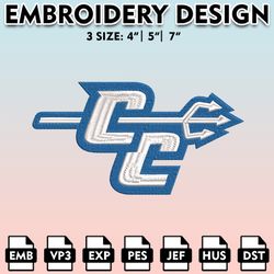 central connecticut blue devils embroidery files, embroidery designs, ncaa embroidery files, digital download..