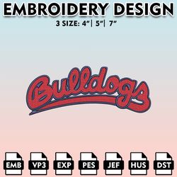 fresno state bulldogs embroidery files, embroidery designs, ncaa embroidery files, digital download...