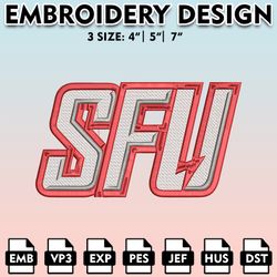 st. francis (pa) red flash embroidery files, embroidery designs, ncaa embroidery files, digital download