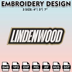 lindenwood lions embroidery files, embroidery designs, ncaa embroidery files, digital download..