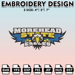 morehead state eagles embroidery files, embroidery designs, ncaa embroidery files, digital download...