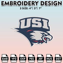 southern indiana screaming eagles embroidery files, embroidery designs, ncaa embroidery files, digital download..