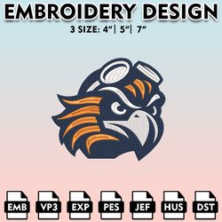 tut martin skyhawks embroidery files, embroidery designs, ncaa embroidery files, digital download.