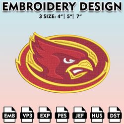 iowa state cyclones embroidery files, embroidery designs, ncaa embroidery files, digital download...